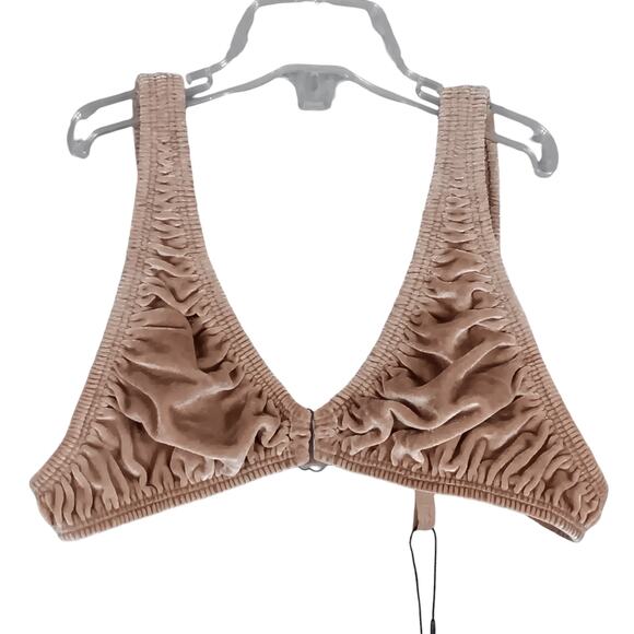 SKIMS Other - SKIMS Velvet Stretch Plunge Bra Sienna Brown Size Small NWT